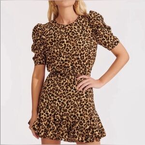 Veronica Beard Lila Leopard Mini Dress